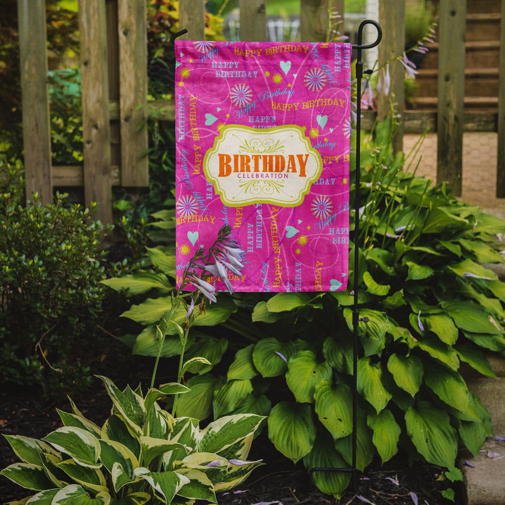 Happy Birthday Pink Garden Flag Mailbox Decorative Yard Banner Outside Patio Artwork for Flower Beds, Garden Size, Multicolor