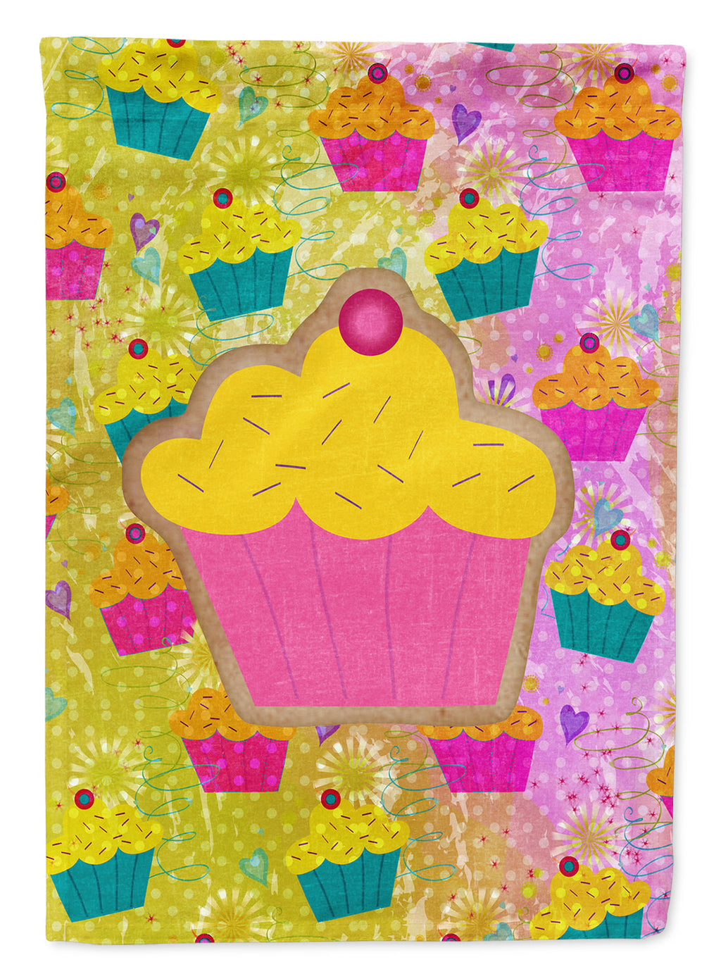 Cupcake Garden Flag Mailbox Decorative Yard Banner Outside Patio Artwork for Flower Beds, Garden Size, Multicolor