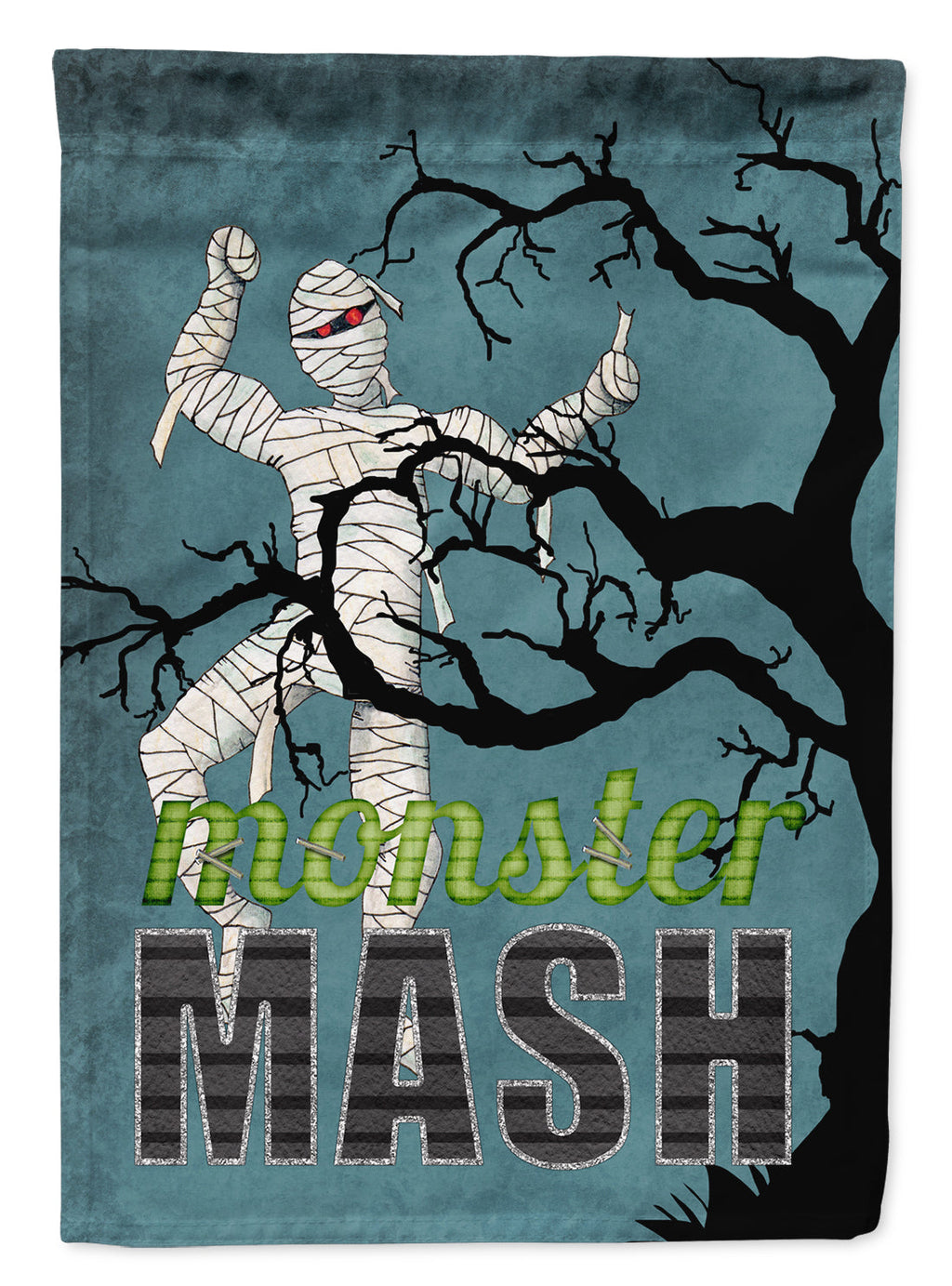 Monster Mash with Mummy Halloween Garden Flag Mailbox Decorative Yard Banner Outside Patio Artwork for Flower Beds, Garden Size, Multicolor
