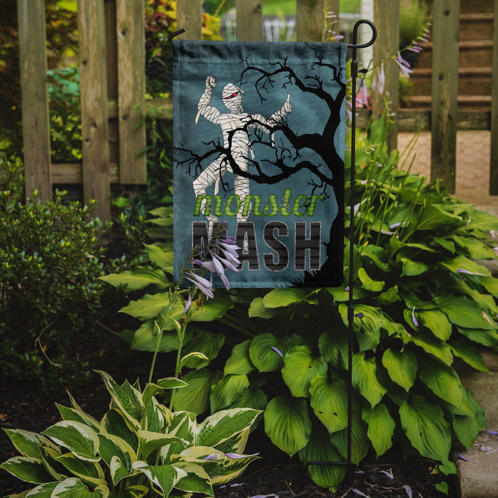 Monster Mash with Mummy Halloween Garden Flag Mailbox Decorative Yard Banner Outside Patio Artwork for Flower Beds, Garden Size, Multicolor