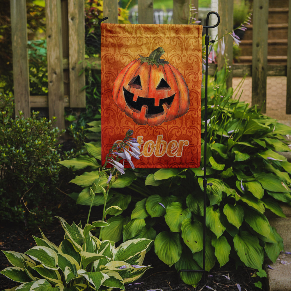 October Pumpkin Halloween Garden Flag Mailbox Decorative Yard Banner Outside Patio Artwork for Flower Beds, Garden Size, Multicolor
