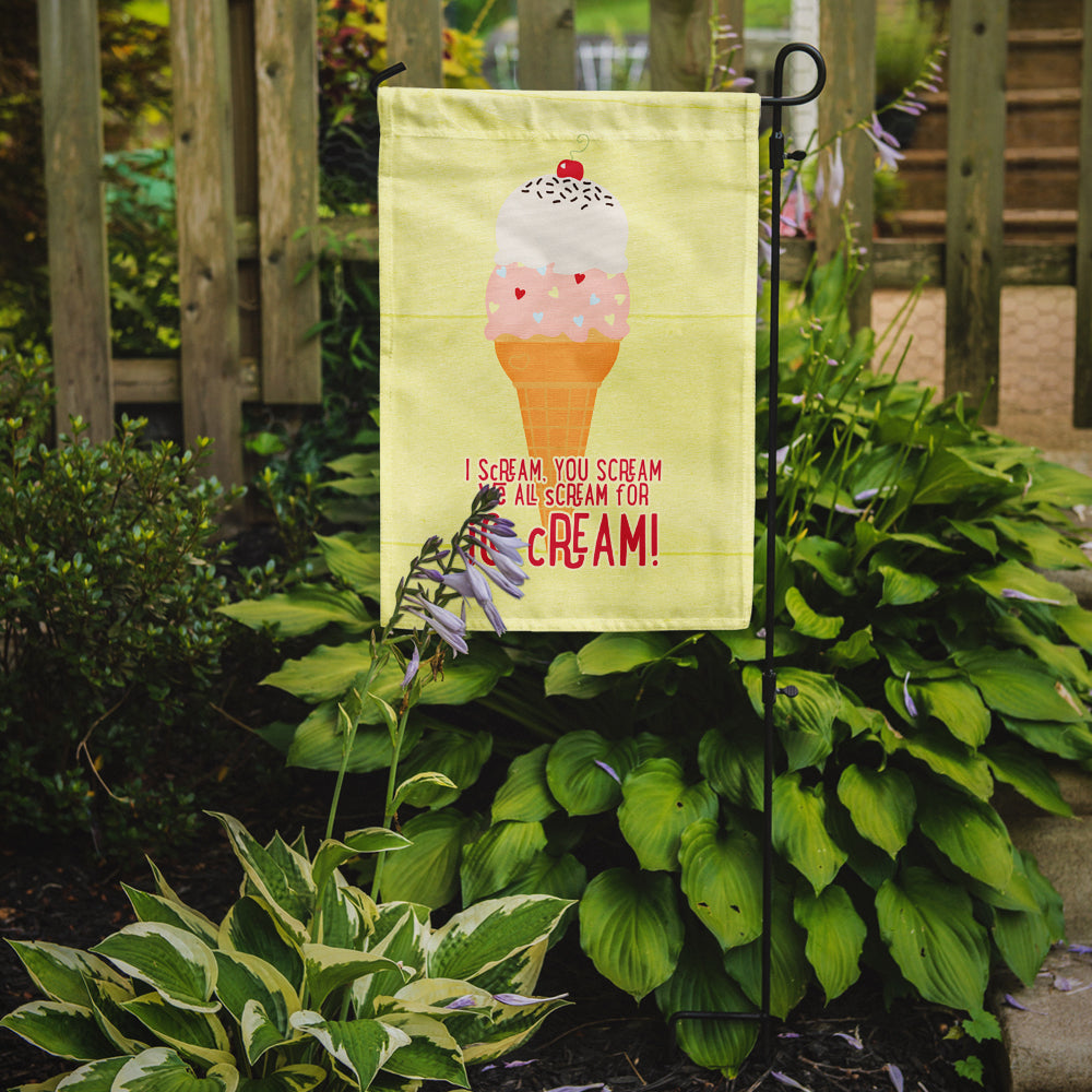 I scream you scream we all scream for ice cream Garden Flag Mailbox Decorative Yard Banner Outside Patio Artwork for Flower Beds, Garden Size, Multicolor