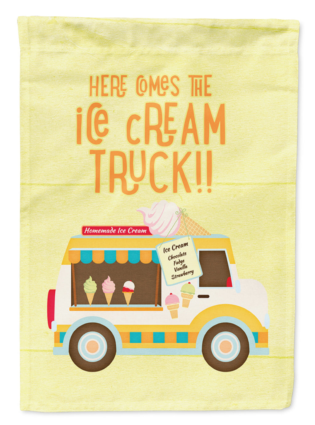 Here comes the ice cream truck Garden Flag Mailbox Decorative Yard Banner Outside Patio Artwork for Flower Beds, Garden Size, Multicolor