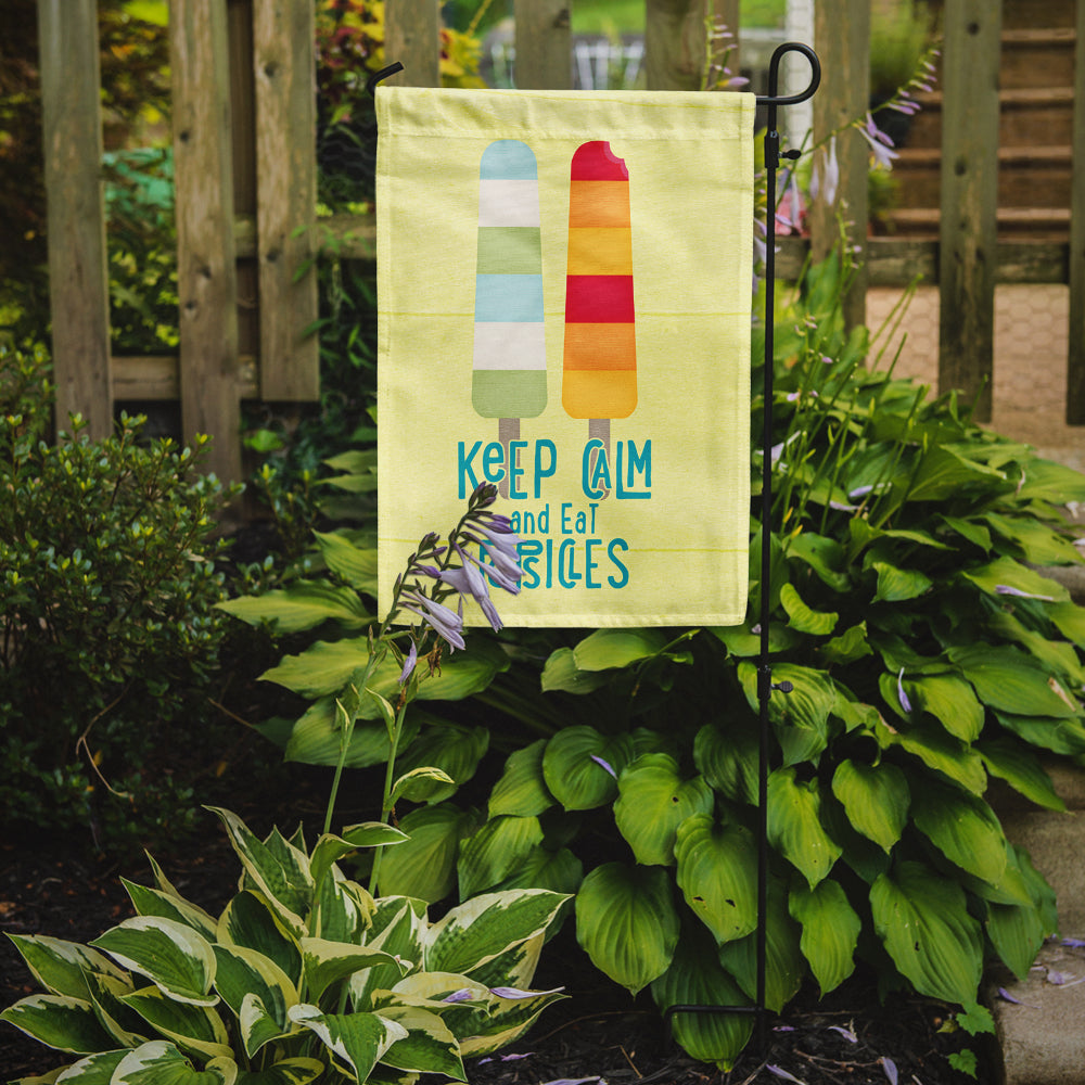 Keep calm and eat popsicles Garden Flag Mailbox Decorative Yard Banner Outside Patio Artwork for Flower Beds, Garden Size, Multicolor