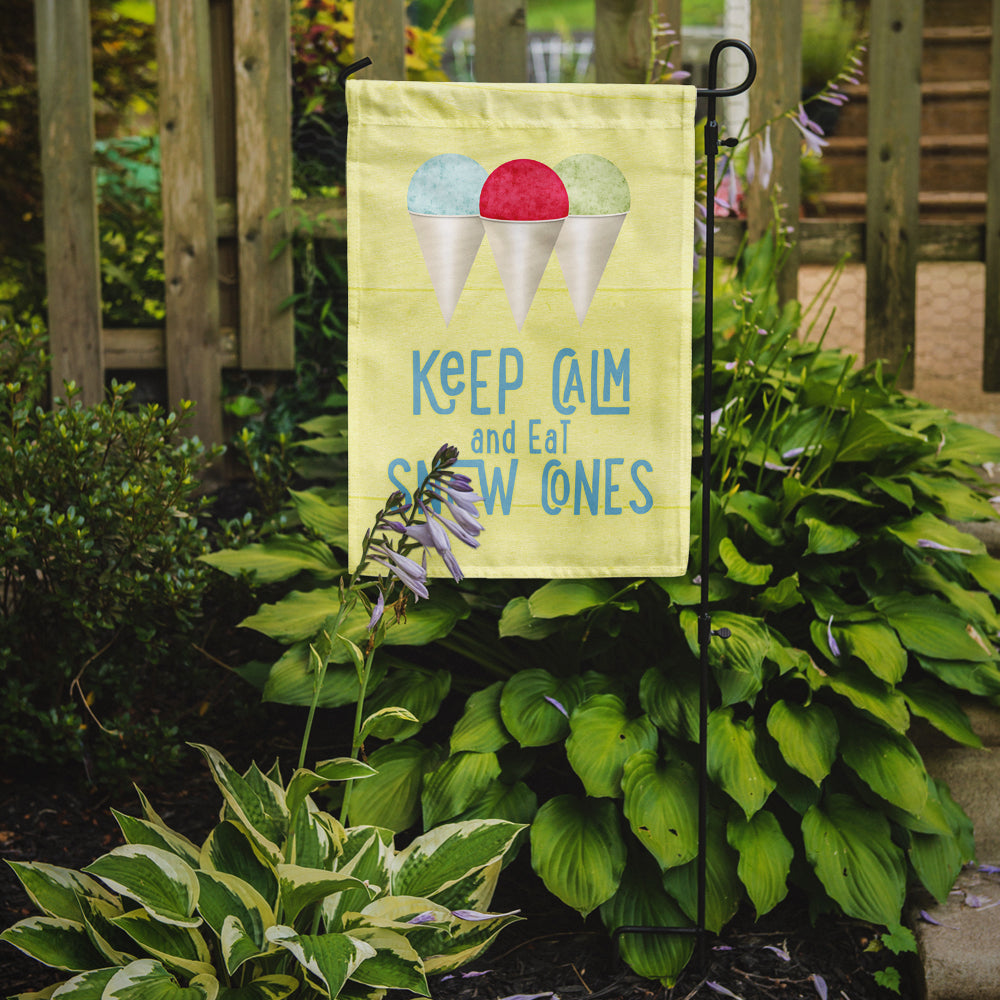 Keep calm and eat snow cones Garden Flag Mailbox Decorative Yard Banner Outside Patio Artwork for Flower Beds, Garden Size, Multicolor