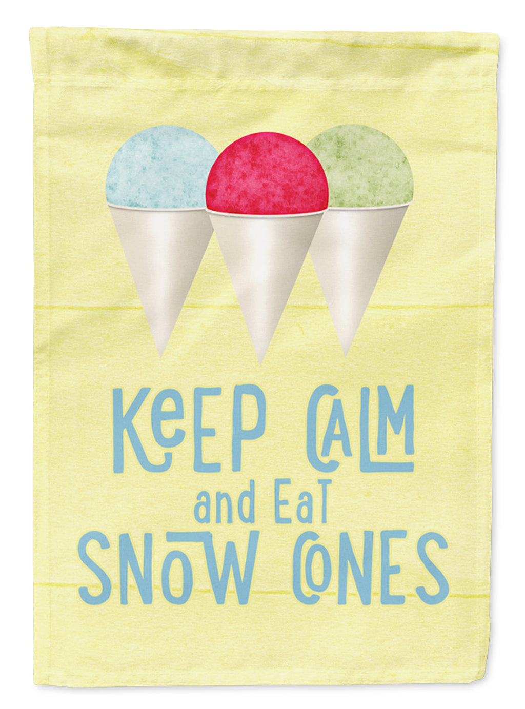 Keep calm and eat snow cones Garden Flag Mailbox Decorative Yard Banner Outside Patio Artwork for Flower Beds, Garden Size, Multicolor