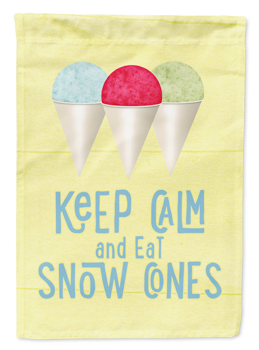 Keep calm and eat snow cones Garden Flag Mailbox Decorative Yard Banner Outside Patio Artwork for Flower Beds, Garden Size, Multicolor