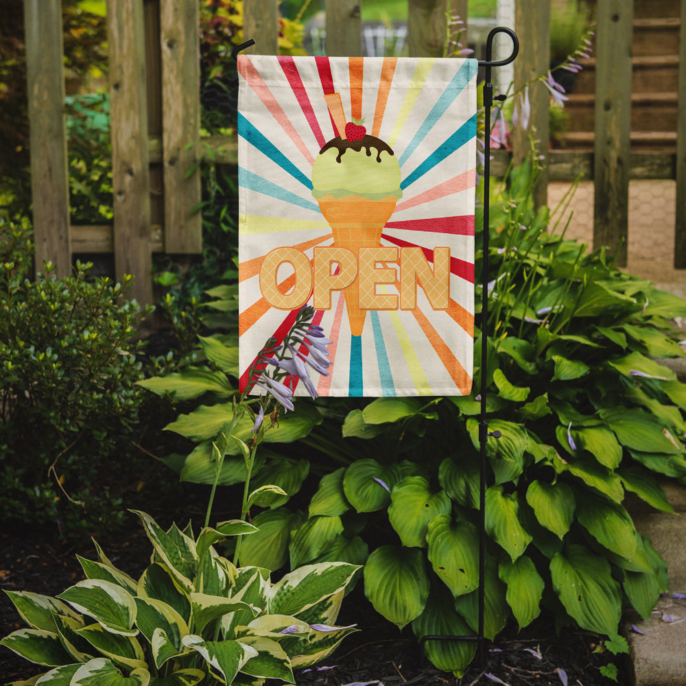 Ice Cream shop or stand Open Garden Flag Mailbox Decorative Yard Banner Outside Patio Artwork for Flower Beds, Garden Size, Multicolor