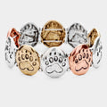 Textured Metal Paw Stretch Bracelet