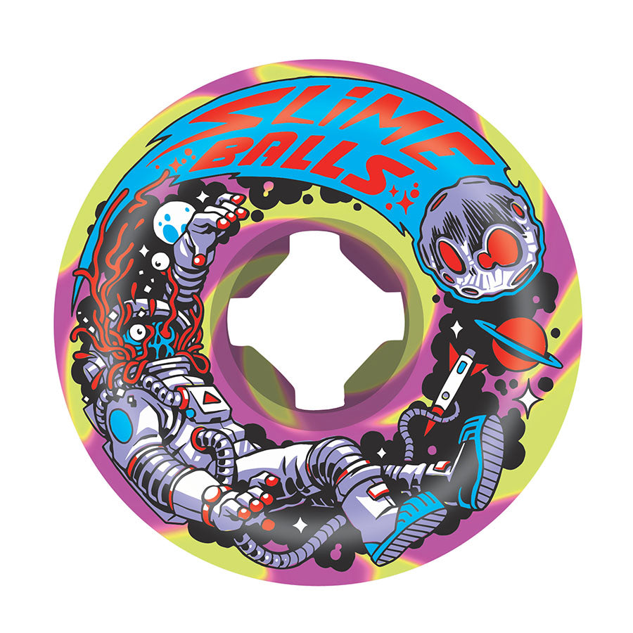 Slime Balls Astros Speed Balls Wheels 54mm 99a - Purple/Yellow Swirl (Set of 4)