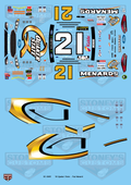 Stoney's Customs 2018 #21 Quaker State Paul Menard Ford Fusion 1:24 Decal Set