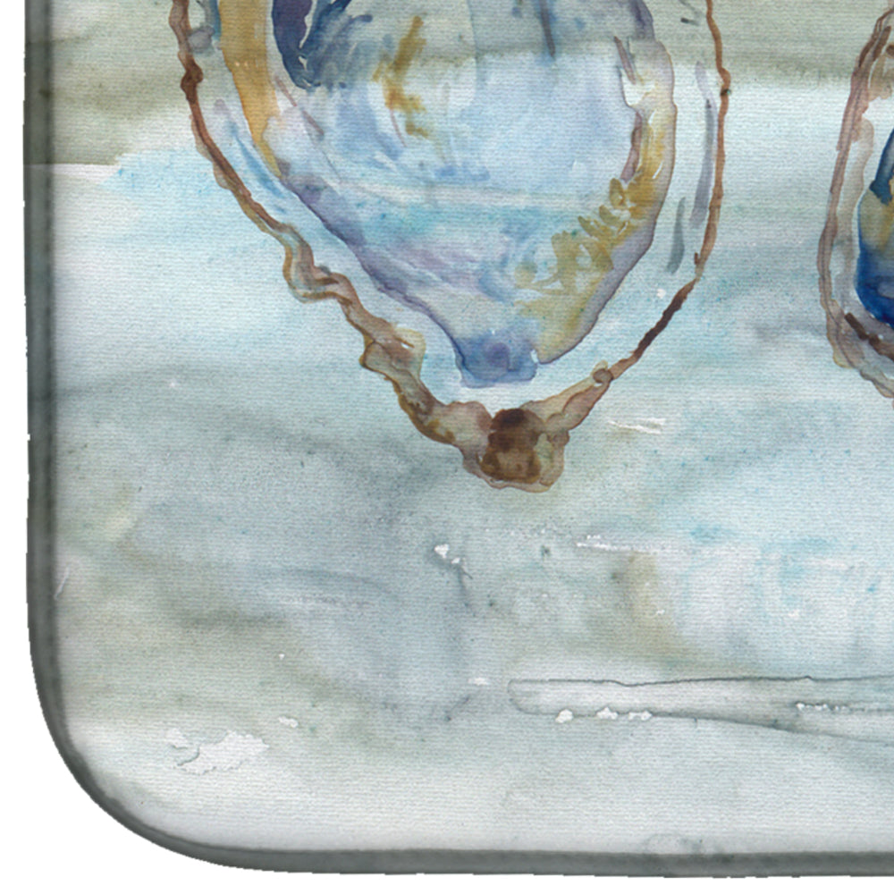 Oysters Watercolor Dish Drying Mat Absorbent Dish Drying Mat Pad for Kitchen Counter Dish Drainer Mat for Countertop, 14 x 21", Multicolor