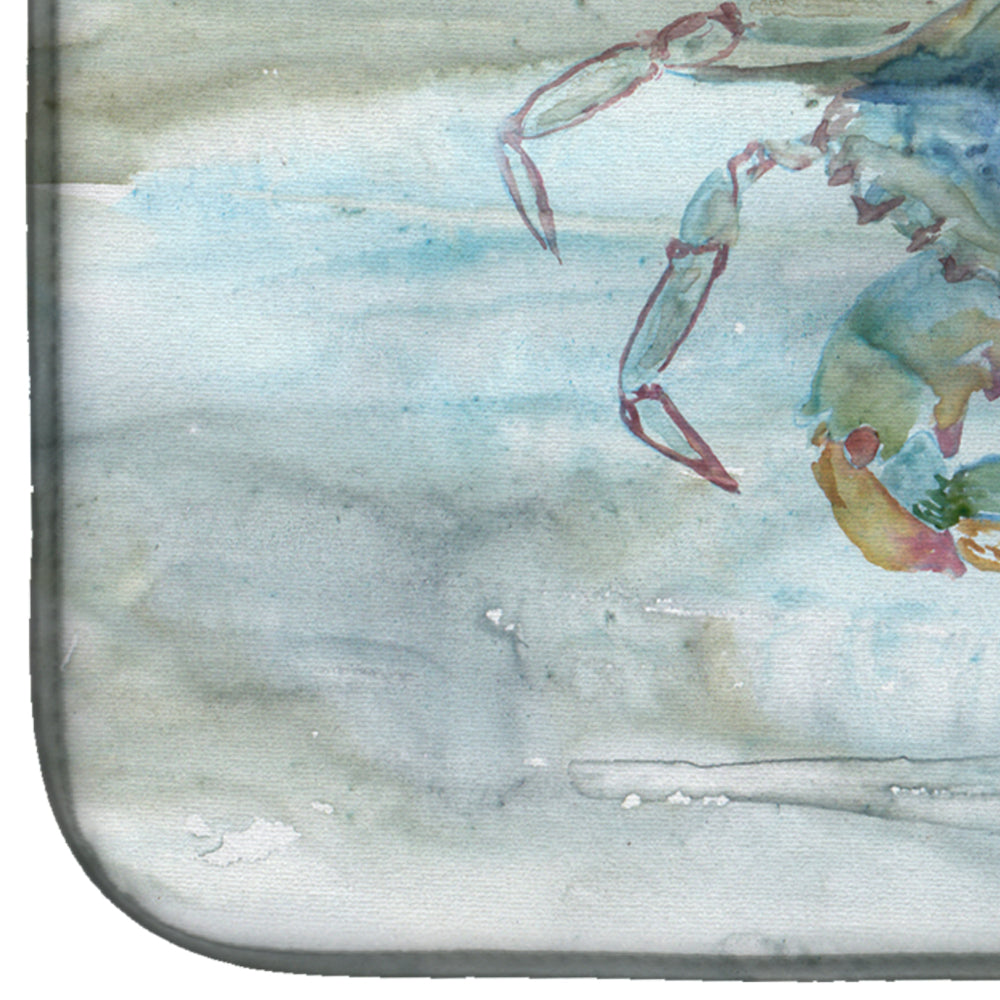 Female Blue Crab Watercolor Dish Drying Mat Absorbent Dish Drying Mat Pad for Kitchen Counter Dish Drainer Mat for Countertop, 14 x 21", Multicolor