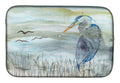 Blue Heron Watercolor Dish Drying Mat Absorbent Dish Drying Mat Pad for Kitchen Counter Dish Drainer Mat for Countertop, 14 x 21", Multicolor