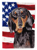 USA American Flag with Dachshund Garden Flag Mailbox Decorative Yard Banner Outside Patio Artwork for Flower Beds, Garden Size, Multicolor