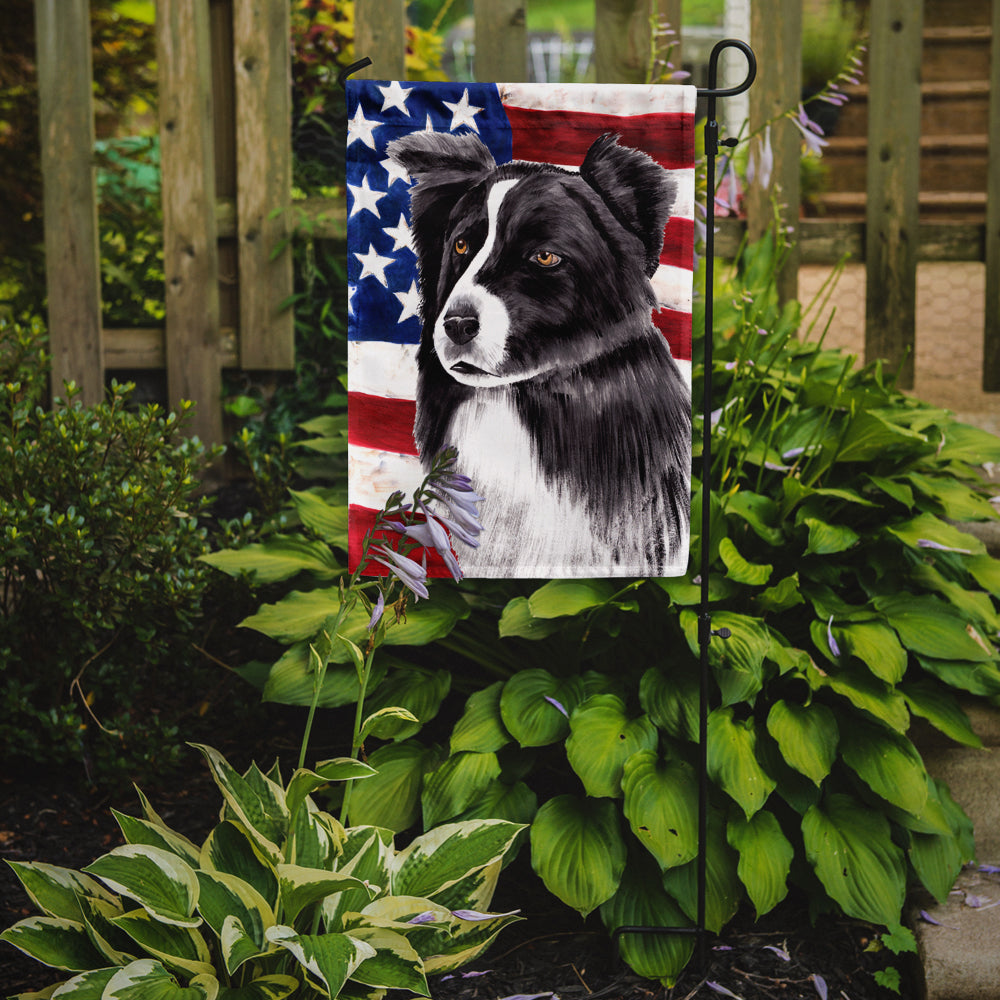 USA American Flag with Border Collie Garden Flag Mailbox Decorative Yard Banner Outside Patio Artwork for Flower Beds, Garden Size, Multicolor