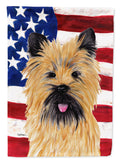 USA American Flag with Cairn Terrier Garden Flag Mailbox Decorative Yard Banner Outside Patio Artwork for Flower Beds, Garden Size, Multicolor