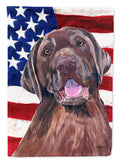 USA American Flag with Labrador Garden Flag Mailbox Decorative Yard Banner Outside Patio Artwork for Flower Beds, Garden Size, Multicolor