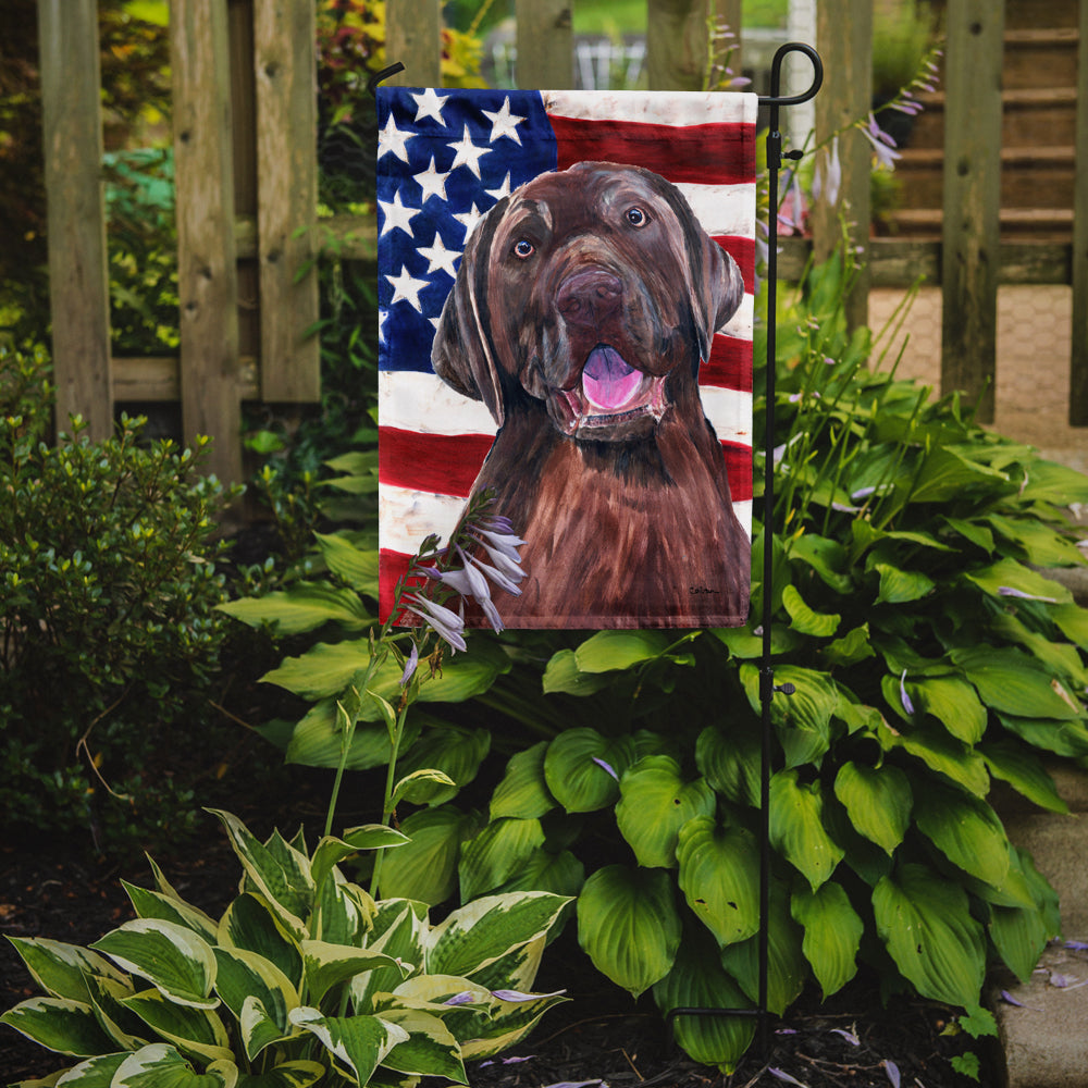USA American Flag with Labrador Garden Flag Mailbox Decorative Yard Banner Outside Patio Artwork for Flower Beds, Garden Size, Multicolor