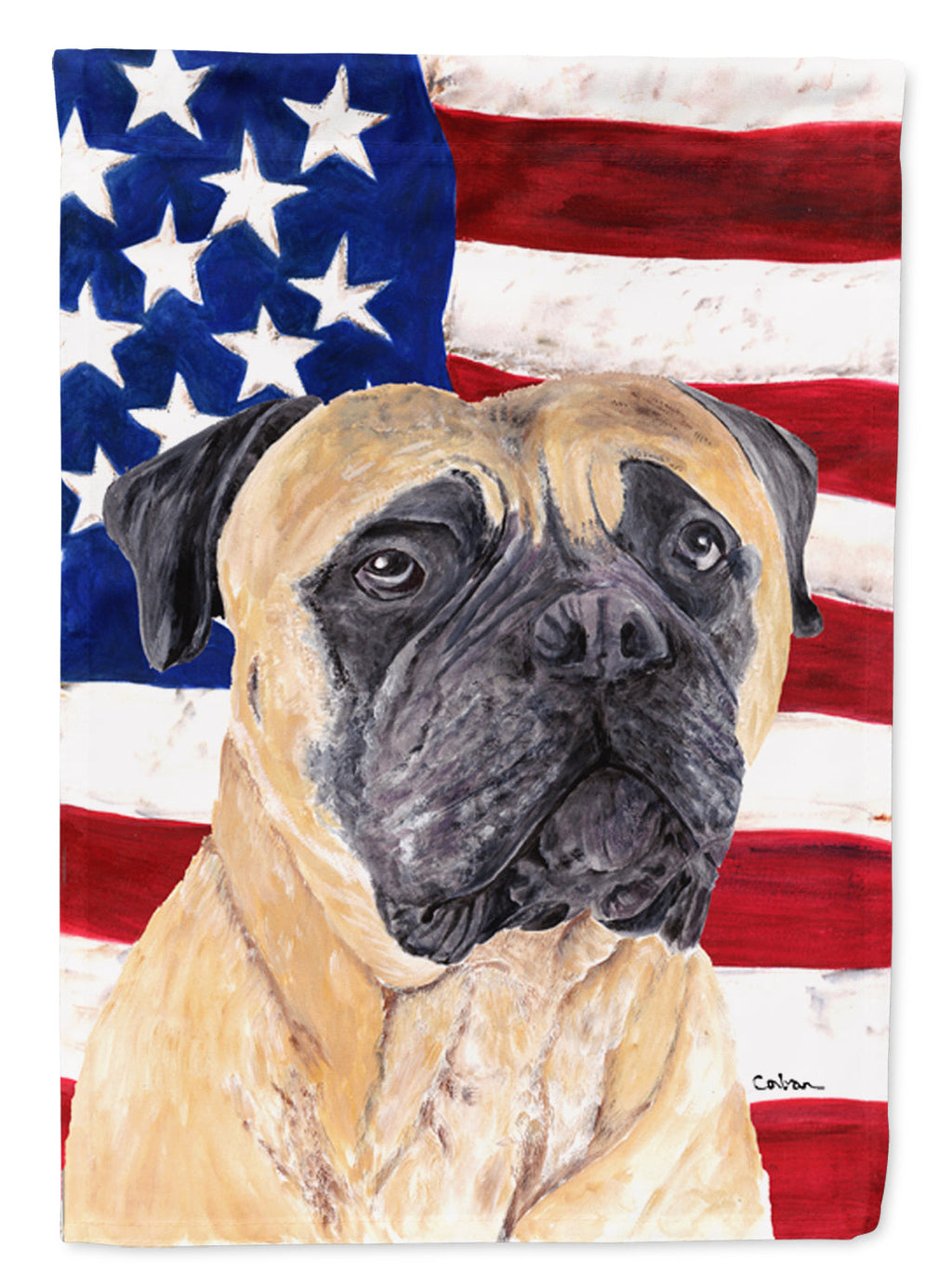 USA American Flag with Mastiff Garden Flag Mailbox Decorative Yard Banner Outside Patio Artwork for Flower Beds, Garden Size, Multicolor