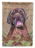 Labrador Faux Burlap and Pine cones Garden Flag Mailbox Decorative Yard Banner Outside Patio Artwork for Flower Beds, Garden Size, Multicolor