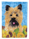 Cairn Terrier in Summer Flowers Garden Flag Mailbox Decorative Yard Banner Outside Patio Artwork for Flower Beds, Garden Size, Multicolor