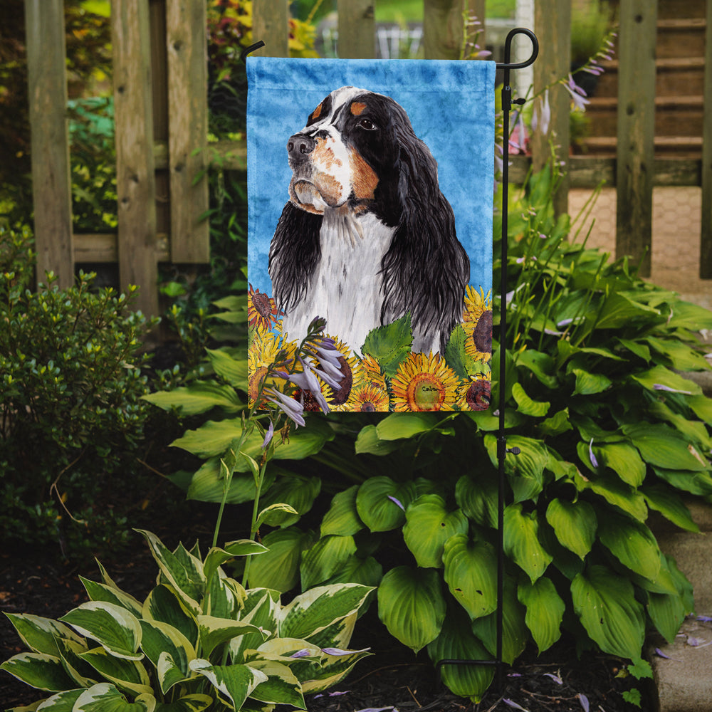 Springer Spaniel in Summer Flowers Garden Flag Mailbox Decorative Yard Banner Outside Patio Artwork for Flower Beds, Garden Size, Multicolor