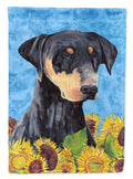 Doberman in Summer Flowers Garden Flag Mailbox Decorative Yard Banner Outside Patio Artwork for Flower Beds, Garden Size, Multicolor