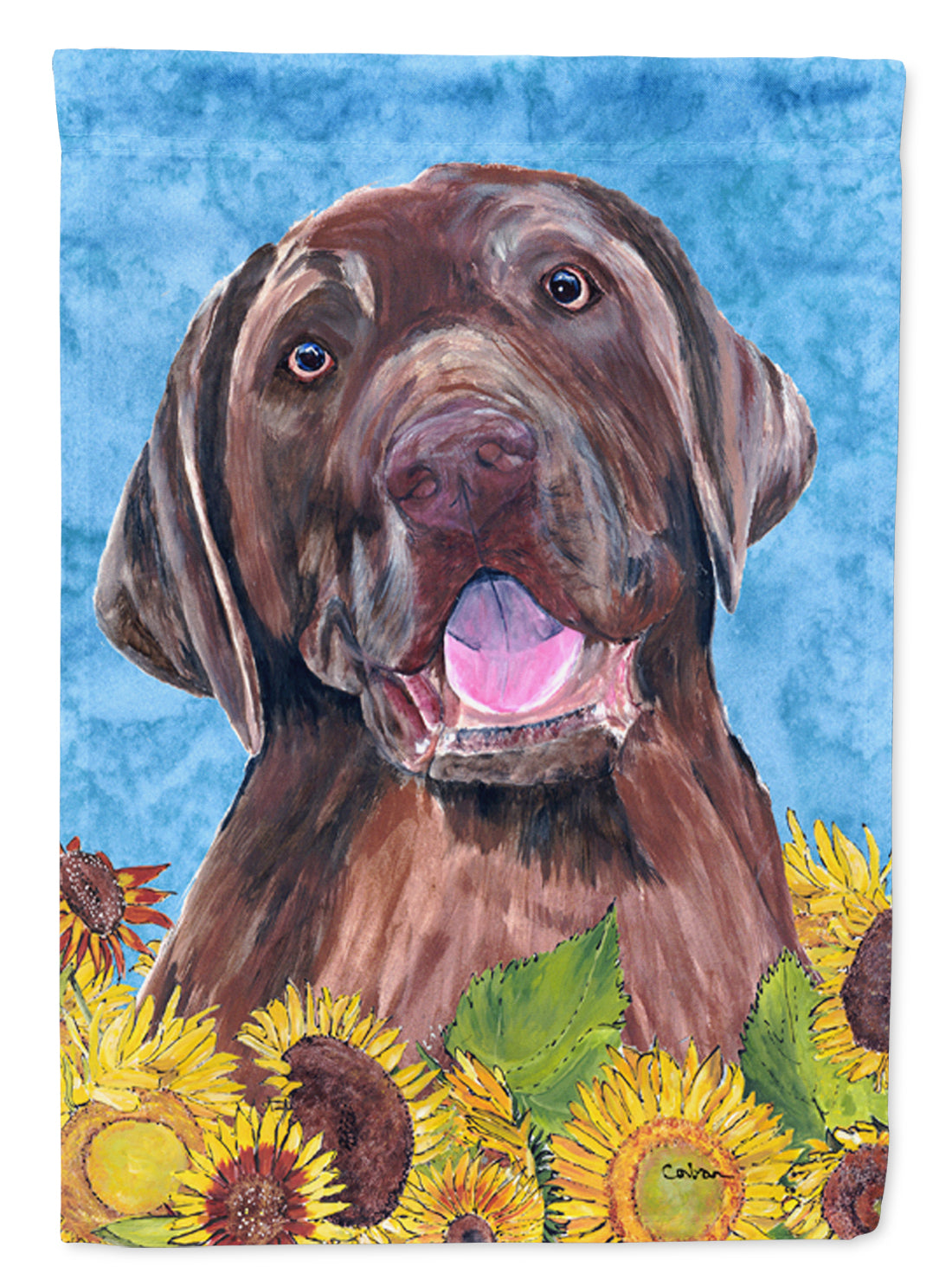Labrador in Summer Flowers Garden Flag Mailbox Decorative Yard Banner Outside Patio Artwork for Flower Beds, Garden Size, Multicolor
