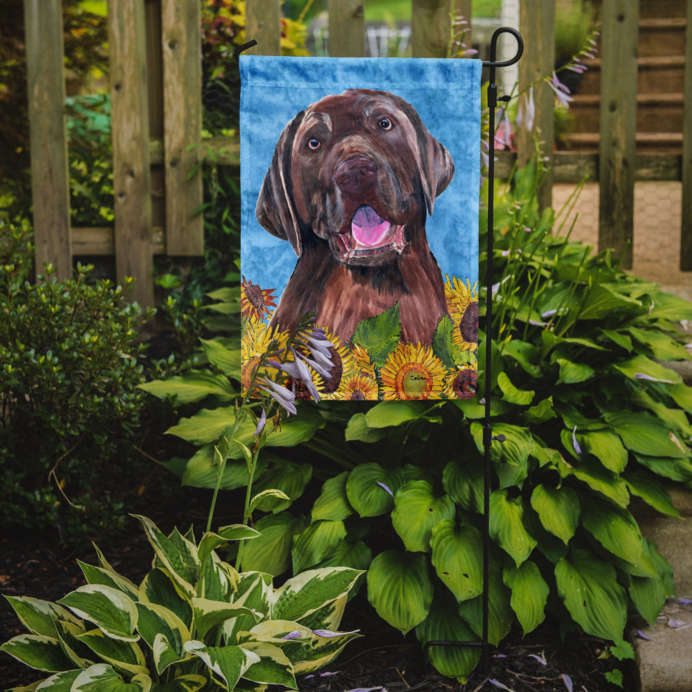 Labrador in Summer Flowers Garden Flag Mailbox Decorative Yard Banner Outside Patio Artwork for Flower Beds, Garden Size, Multicolor