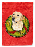 Labrador Christmas Wreath Garden Flag Mailbox Decorative Yard Banner Outside Patio Artwork for Flower Beds, Garden Size, Multicolor