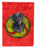 Labrador Christmas Wreath Garden Flag Mailbox Decorative Yard Banner Outside Patio Artwork for Flower Beds, Garden Size, Multicolor