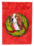 Beagle Christmas Wreath Garden Flag Mailbox Decorative Yard Banner Outside Patio Artwork for Flower Beds, Garden Size, Multicolor