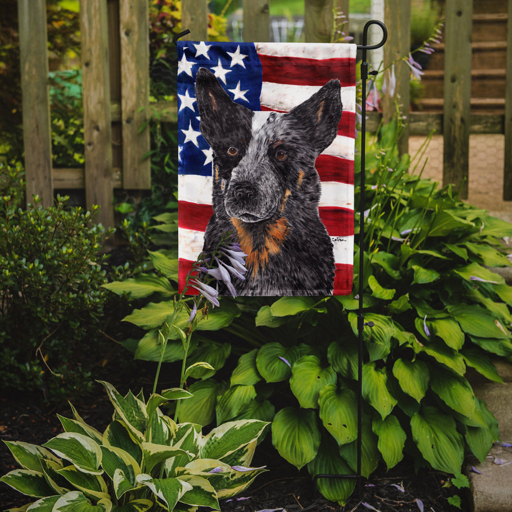 USA American Flag with Australian Cattle Dog Garden Flag Mailbox Decorative Yard Banner Outside Patio Artwork for Flower Beds, Garden Size, Multicolor