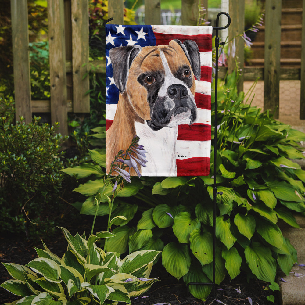 USA American Flag with Boxer Garden Flag Mailbox Decorative Yard Banner Outside Patio Artwork for Flower Beds, Garden Size, Multicolor