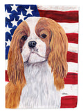 USA American Flag with Cavalier Spaniel Garden Flag Mailbox Decorative Yard Banner Outside Patio Artwork for Flower Beds, Garden Size, Multicolor
