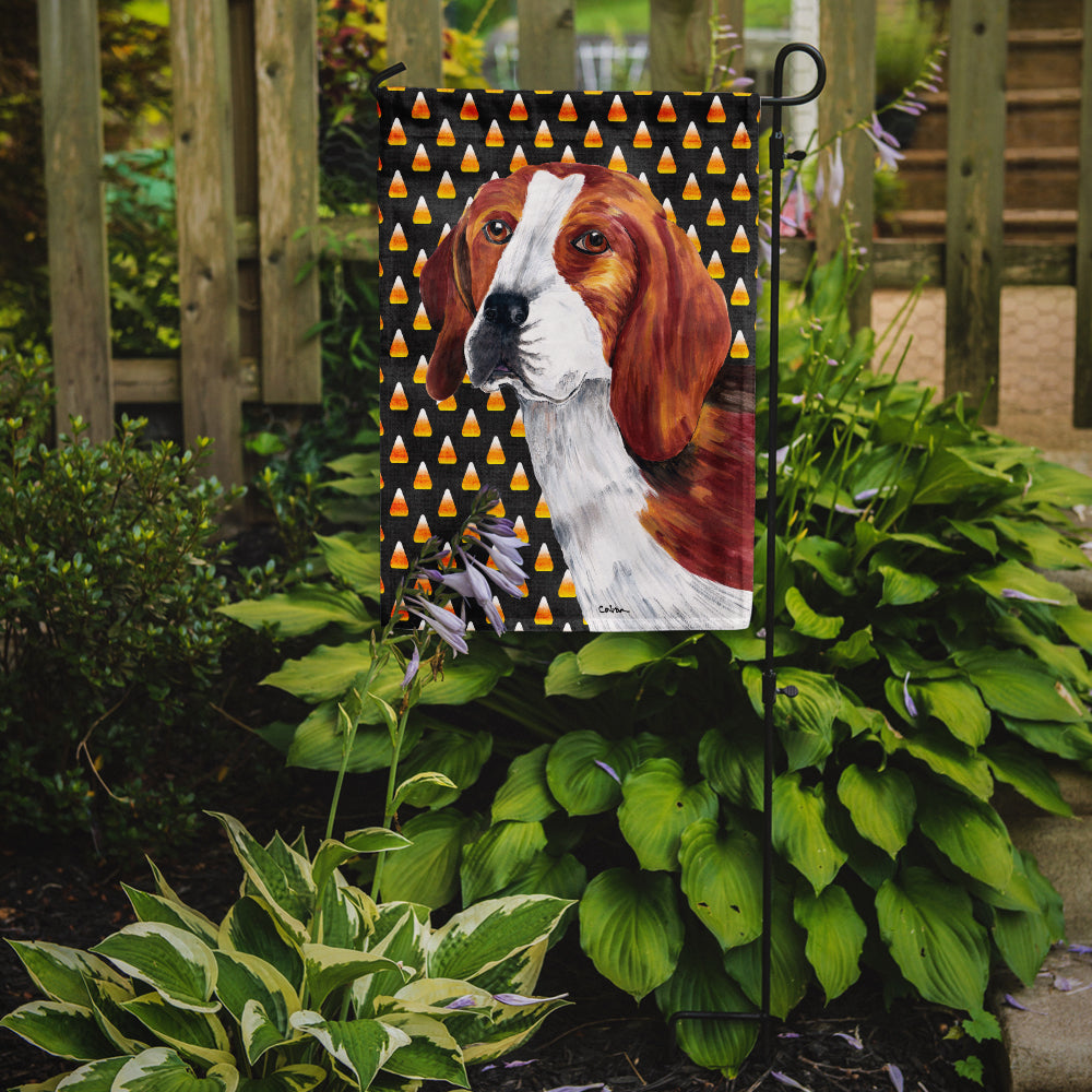 Beagle Candy Corn Halloween Portrait Garden Flag Mailbox Decorative Yard Banner Outside Patio Artwork for Flower Beds, Garden Size, Multicolor