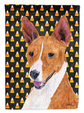 Basenji Candy Corn Halloween Portrait Garden Flag Mailbox Decorative Yard Banner Outside Patio Artwork for Flower Beds, Garden Size, Multicolor