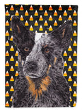 Australian Cattle Dog Candy Corn Halloween Portrait Garden Flag Mailbox Decorative Yard Banner Outside Patio Artwork for Flower Beds, Garden Size, Multicolor