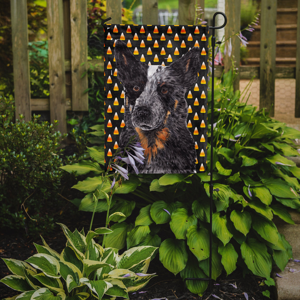 Australian Cattle Dog Candy Corn Halloween Portrait Garden Flag Mailbox Decorative Yard Banner Outside Patio Artwork for Flower Beds, Garden Size, Multicolor