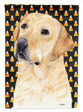 Labrador Yellow Candy Corn Halloween Portrait Garden Flag Mailbox Decorative Yard Banner Outside Patio Artwork for Flower Beds, Garden Size, Multicolor