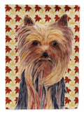Yorkie Fall Leaves Portrait Garden Flag Mailbox Decorative Yard Banner Outside Patio Artwork for Flower Beds, Garden Size, Multicolor