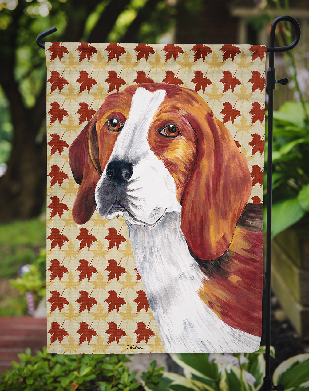 Beagle Fall Leaves Portrait Garden Flag Mailbox Decorative Yard Banner Outside Patio Artwork for Flower Beds, Garden Size, Multicolor