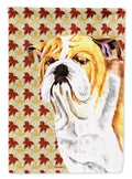 Bulldog English Fall Leaves Portrait Garden Flag Mailbox Decorative Yard Banner Outside Patio Artwork for Flower Beds, Garden Size, Multicolor