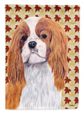 Cavalier Spaniel Fall Leaves Portrait Garden Flag Mailbox Decorative Yard Banner Outside Patio Artwork for Flower Beds, Garden Size, Multicolor