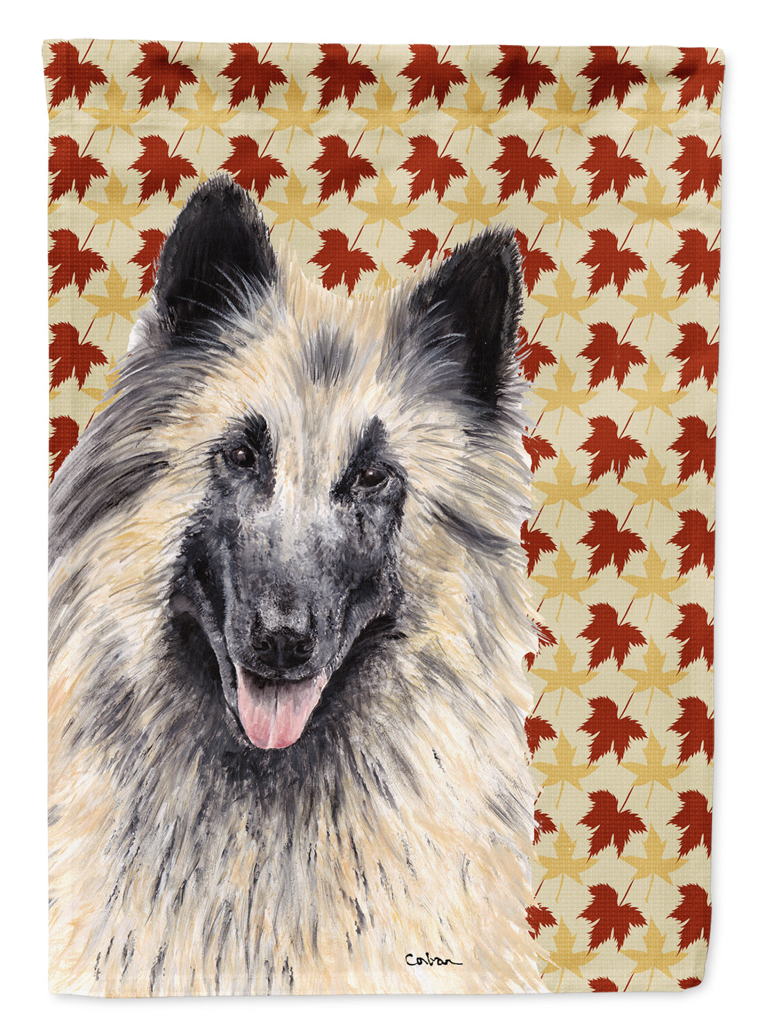 Belgian Tervuren Fall Leaves Portrait Garden Flag Mailbox Decorative Yard Banner Outside Patio Artwork for Flower Beds, Garden Size, Multicolor