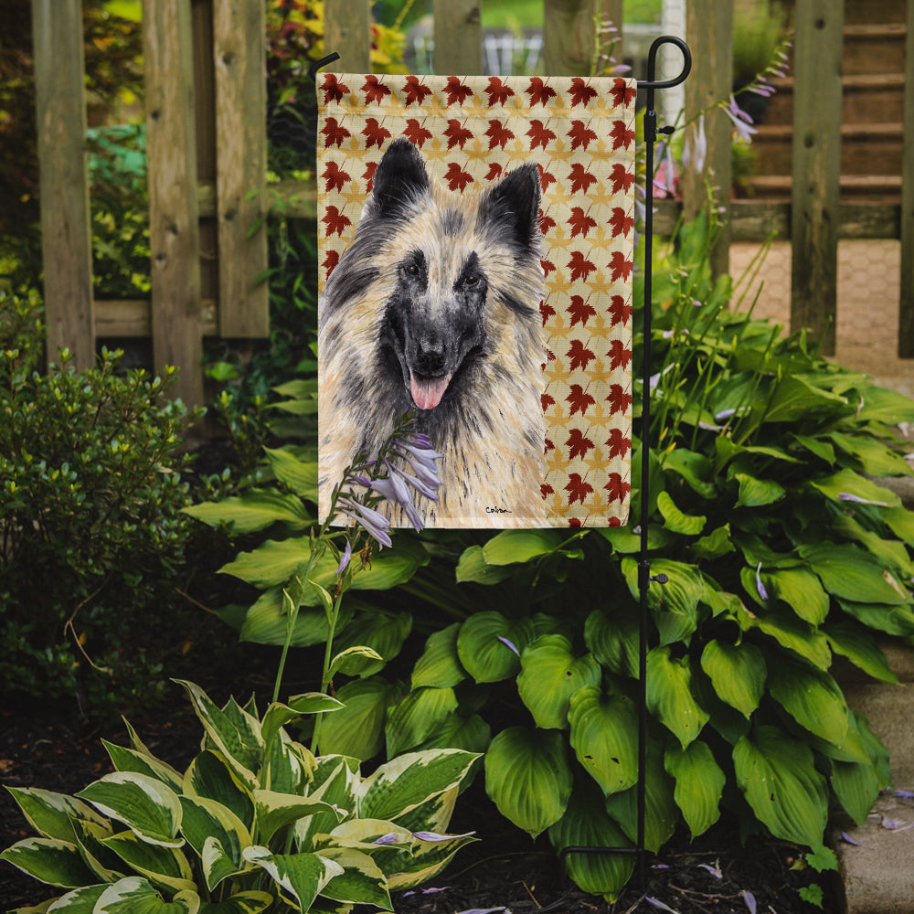 Belgian Tervuren Fall Leaves Portrait Garden Flag Mailbox Decorative Yard Banner Outside Patio Artwork for Flower Beds, Garden Size, Multicolor