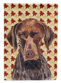 German Shorthaired Pointer Fall Leaves Portrait Garden Flag Mailbox Decorative Yard Banner Outside Patio Artwork for Flower Beds, Garden Size, Multicolor