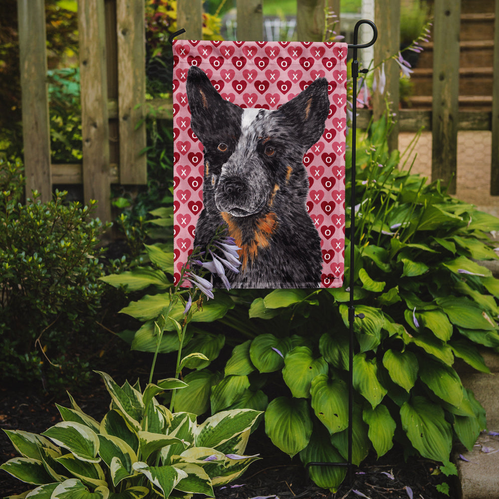 Australian Cattle Dog Hearts Love Valentine's Day Garden Flag Mailbox Decorative Yard Banner Outside Patio Artwork for Flower Beds, Garden Size, Multicolor