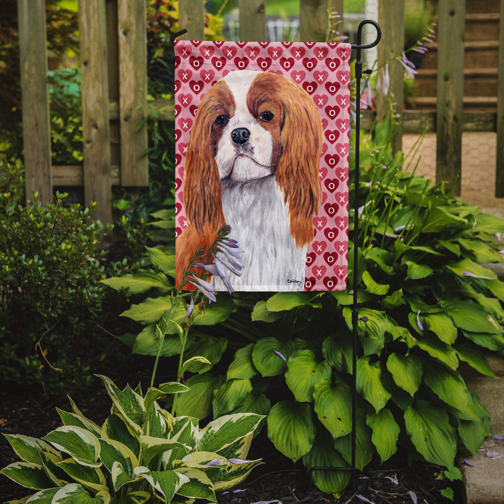 Cavalier Spaniel Hearts Love and Valentine's Day Portrait Garden Flag Mailbox Decorative Yard Banner Outside Patio Artwork for Flower Beds, Garden Size, Multicolor